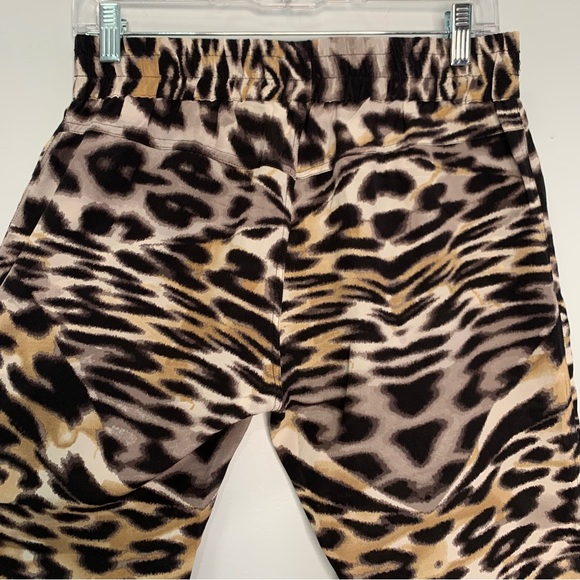 Mela Purdie Animal Print 100% Silk Tapered Ankle Pants Size S Mint! - Picture 6 of 10